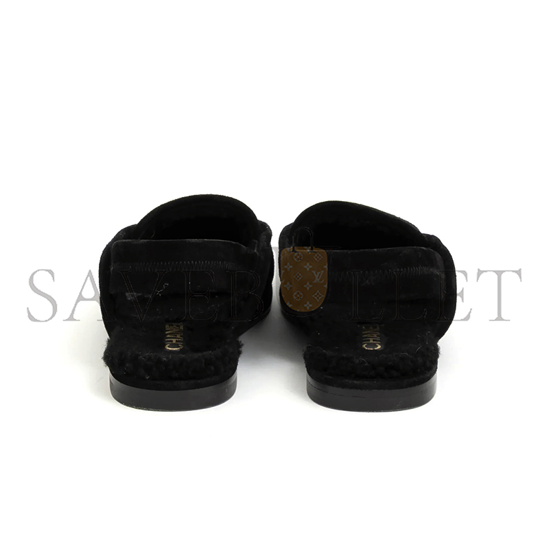 Ch**el suede plush mules g46601